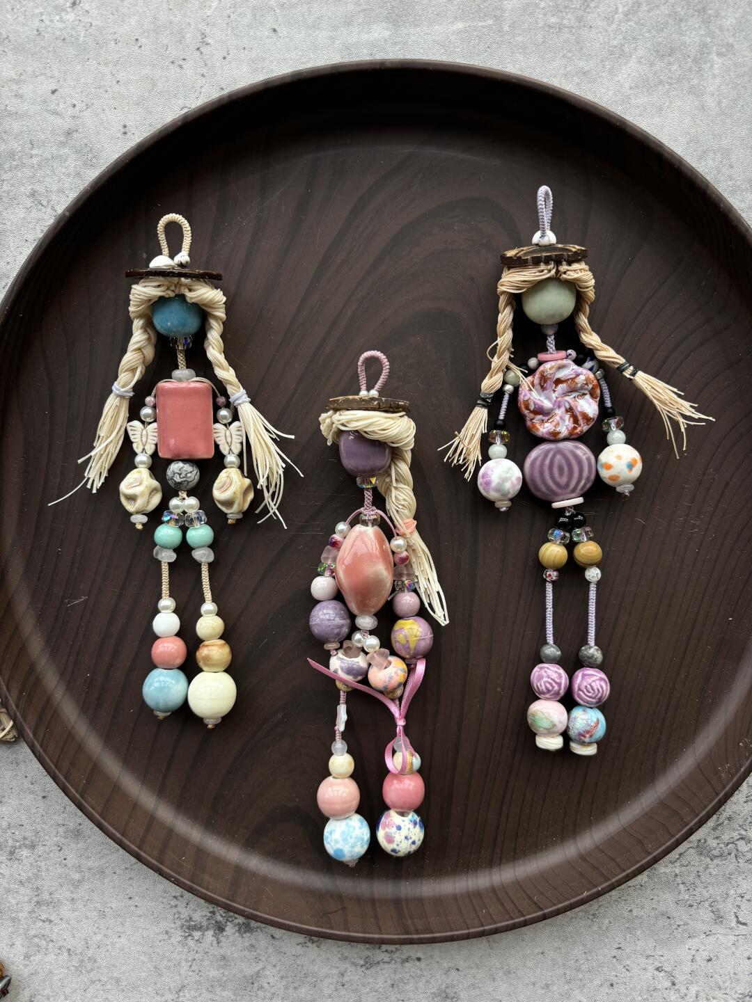 Handmade cute figure bag charms car charm decorating diy phone charms keychain