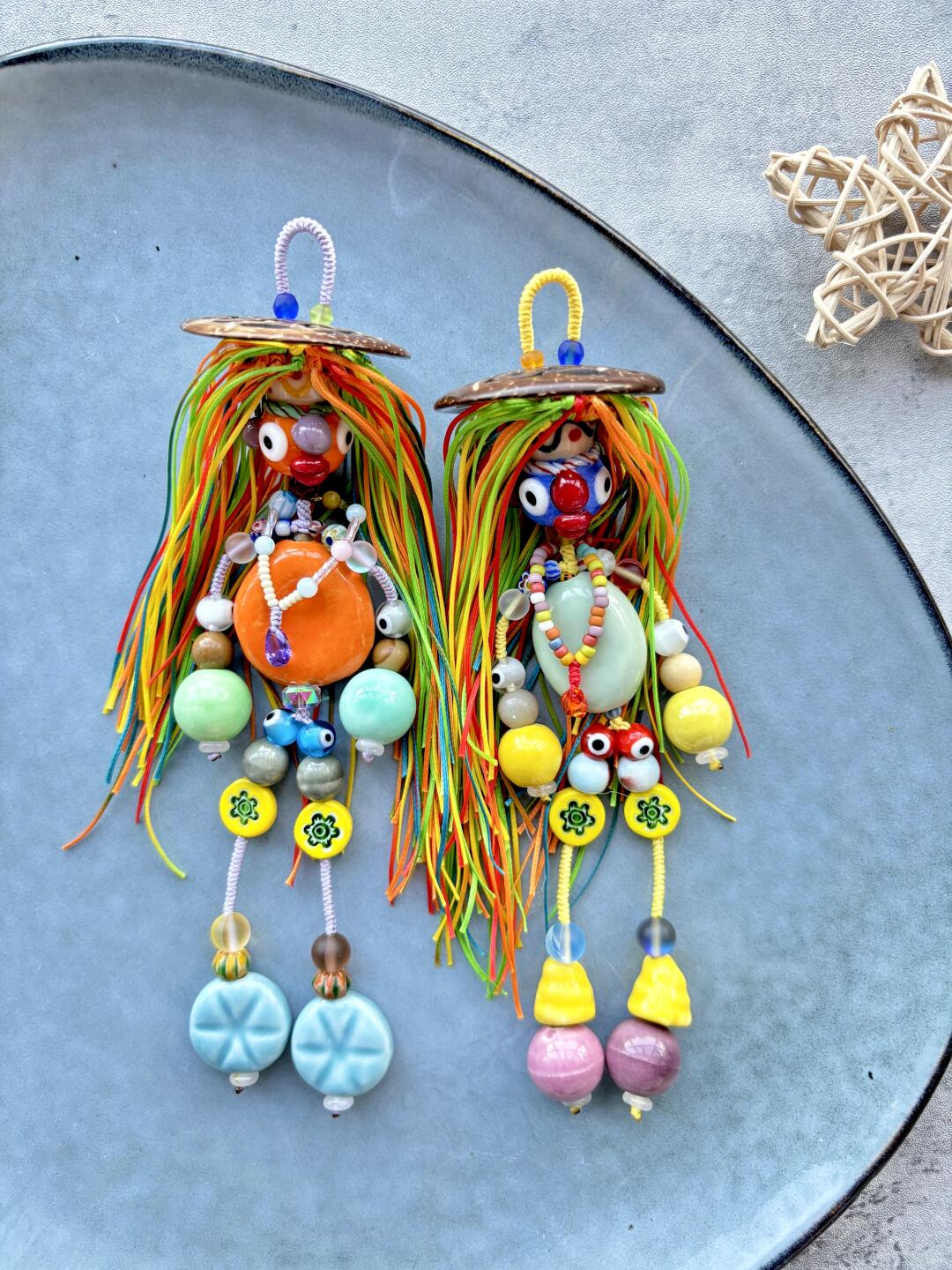 Handmade cute figure bag charms car charm decorating diy phone charms keychain