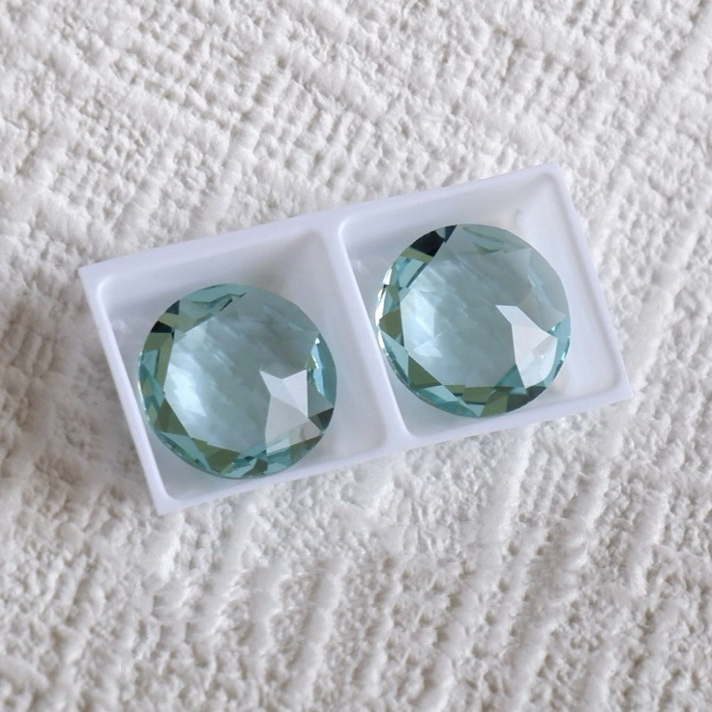 2pcs 14mm round faceted dongzhou diamond for shuttle tatting jewelry making