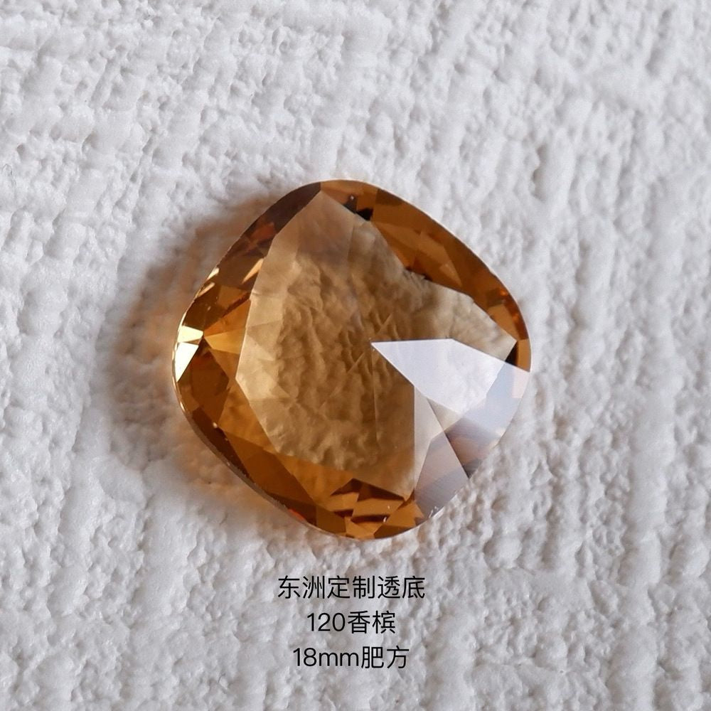 18mm dongzhou diamond square faceted gemstone for jewelry making
