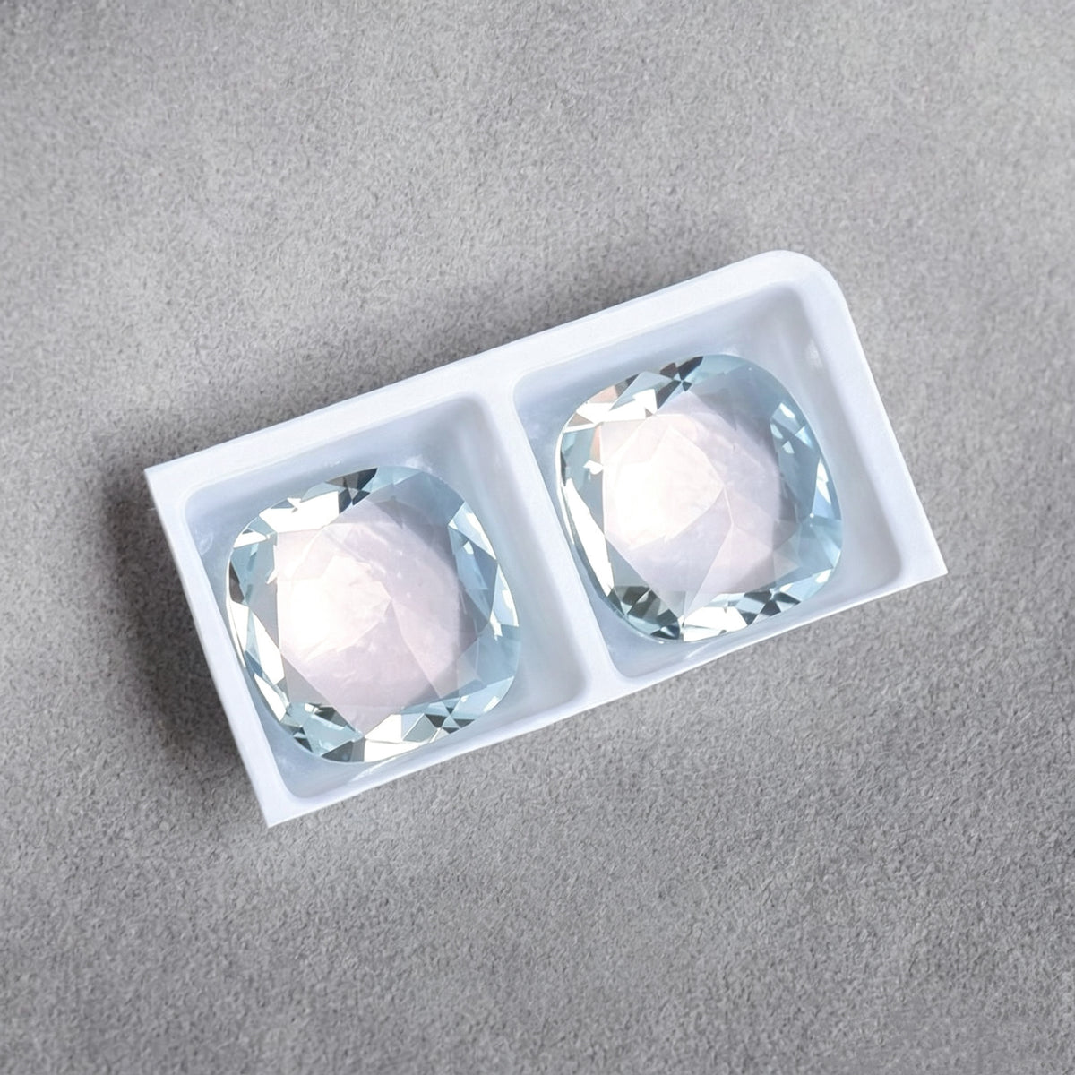 2pcs 14mm dongzhou diamond square faceted gemstone for jewelry making