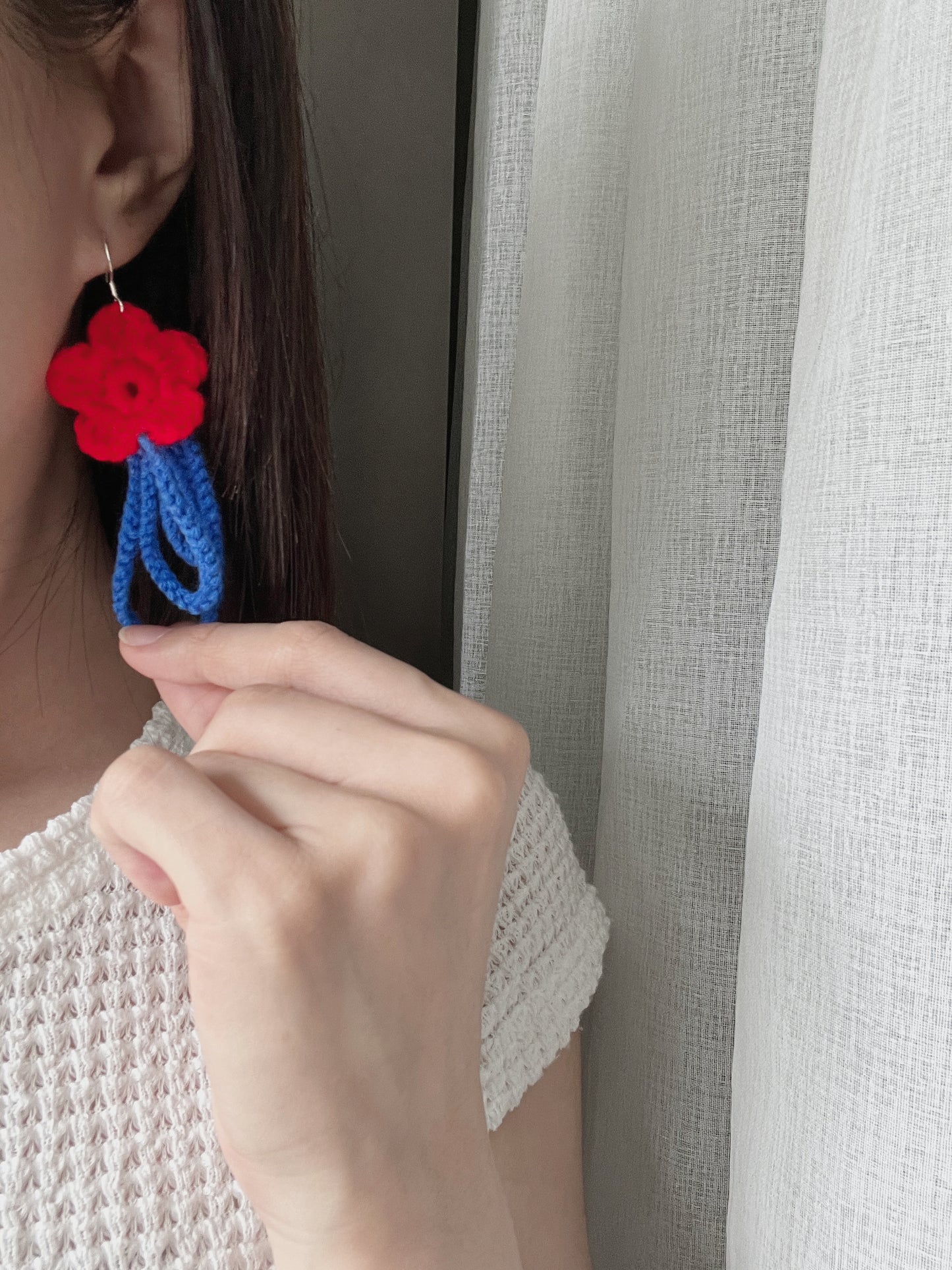 Handmade crochet earrings with s925 hooks