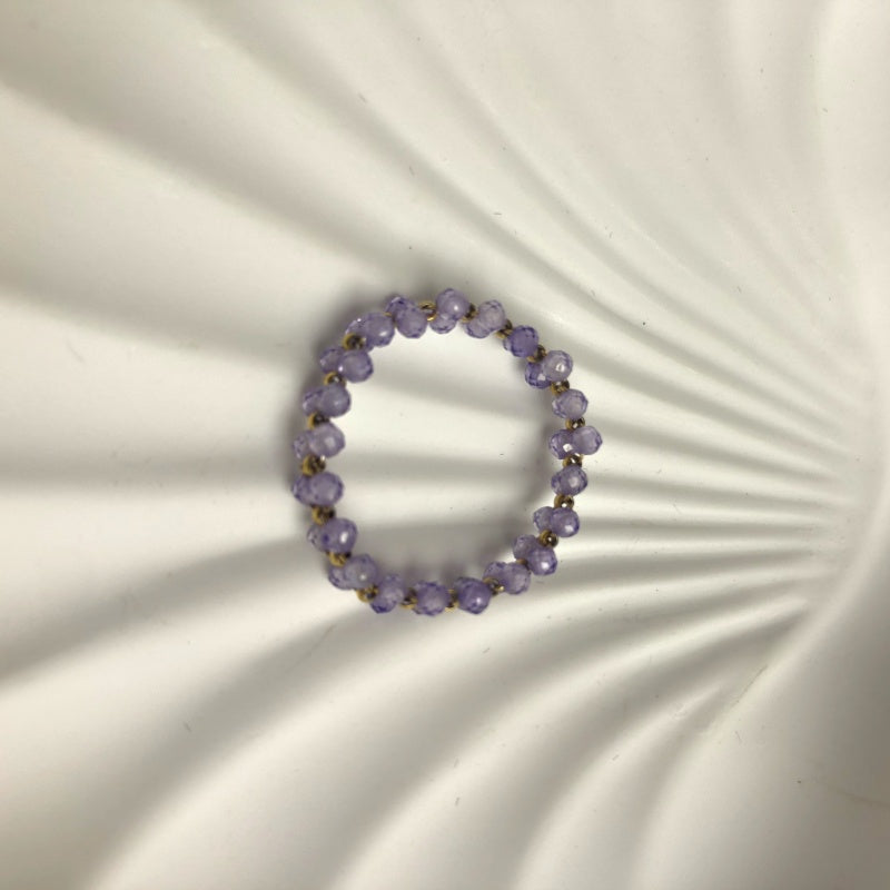 Handmade zircon beaded ring