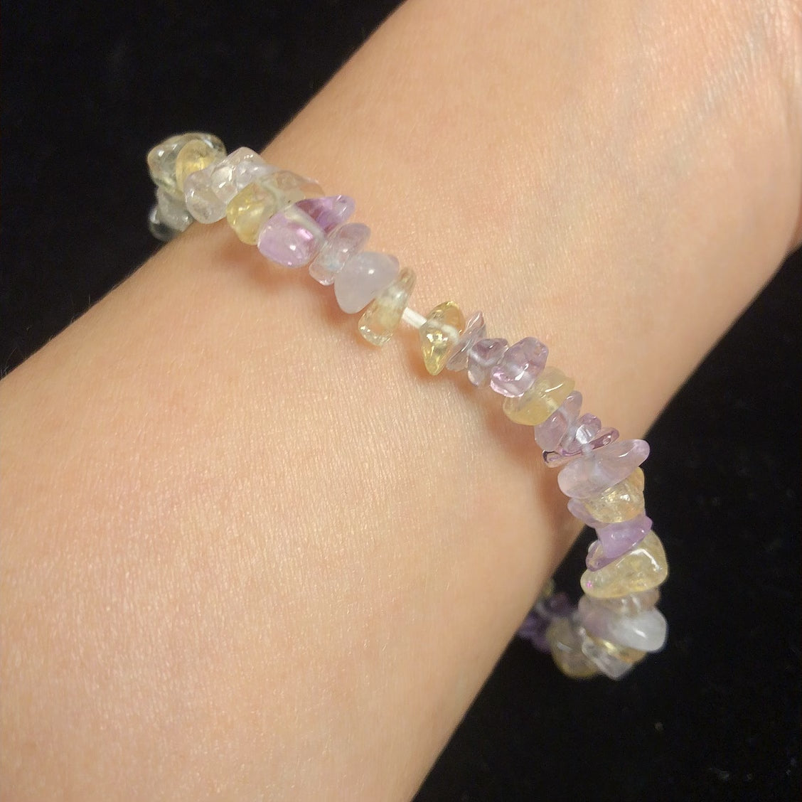 Handmade rock crystal stone bracelet natural rough crystals gemstone bracelets