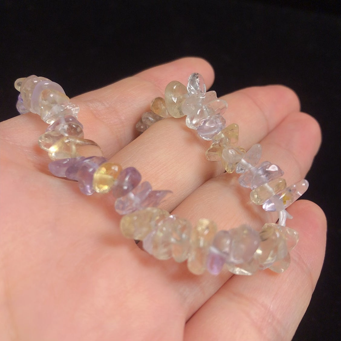 Handmade rock crystal stone bracelet natural rough crystals gemstone bracelets