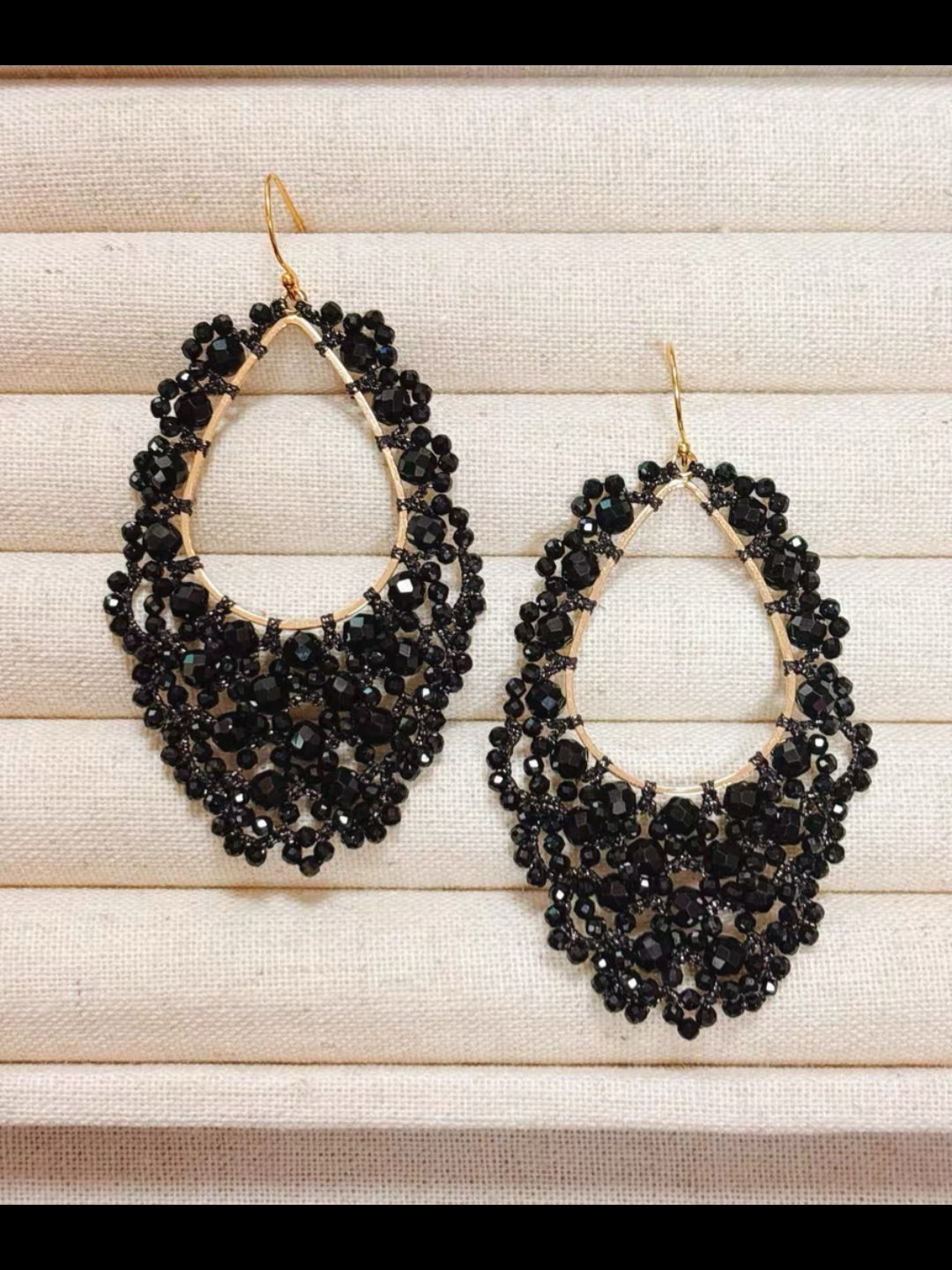 Handmade shuttle tatting earrings