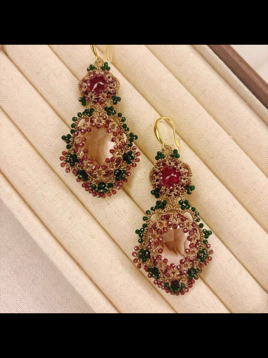 Handmade shuttle tatting earrings