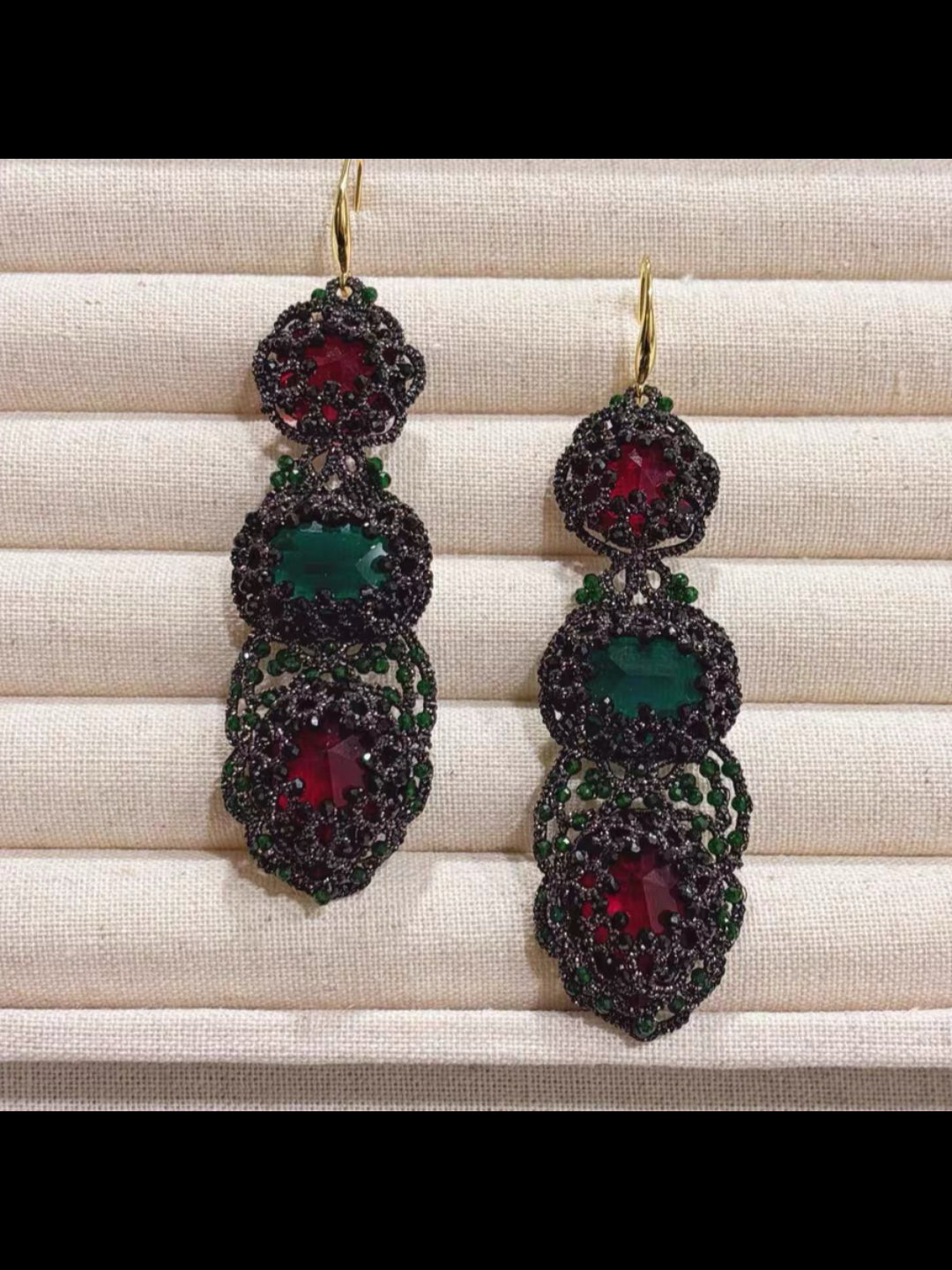 Handmade shuttle tatting earrings