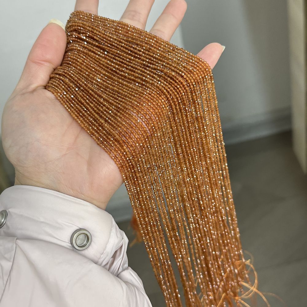 Natural stone garnet beads round faceted beads for shuttle tatting jewelry making 38cm/strand