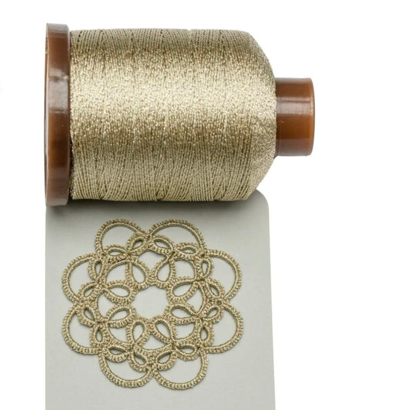 3ply lace metallic thread for tatting jewelry making