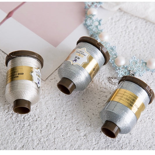 3-ply 200M metallic thread for shuttle tatting string yarn for jewelry making