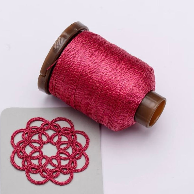 3ply lace metallic thread for tatting jewelry making