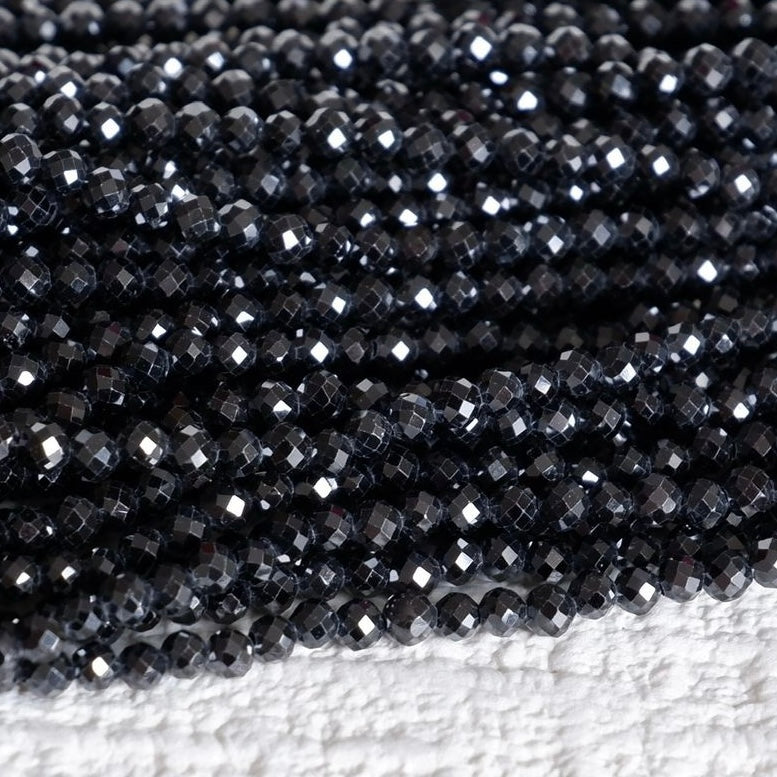 2mm round faceted zircon beads for jewelry making 38cm/strand