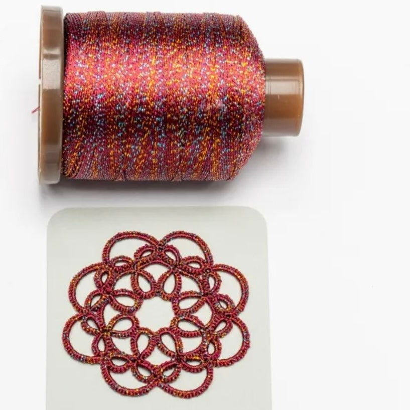 3ply lace metallic thread for tatting jewelry making