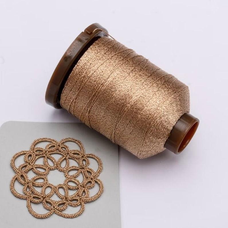 3ply lace metallic thread for tatting jewelry making