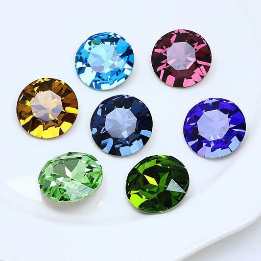2pcs 12mm dongzhou diamond round faceted gemstone for jewelry making