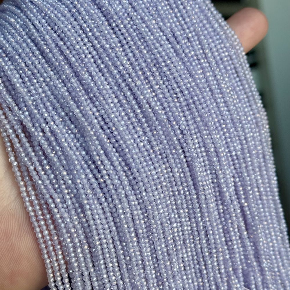 2mm round faceted zircon beads for jewelry making 38cm/strand