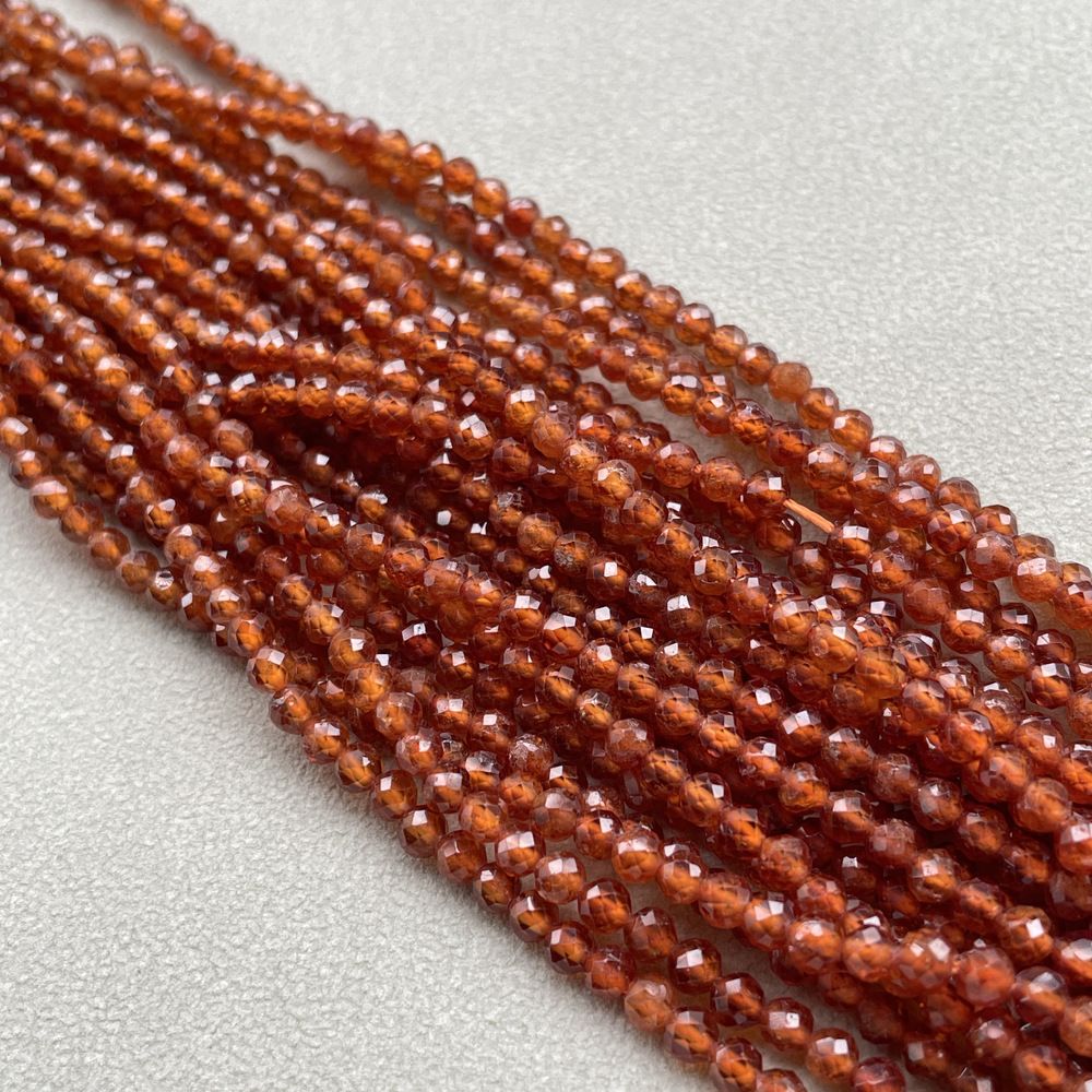 Natural stone garnet beads round faceted beads for shuttle tatting jewelry making 38cm/strand