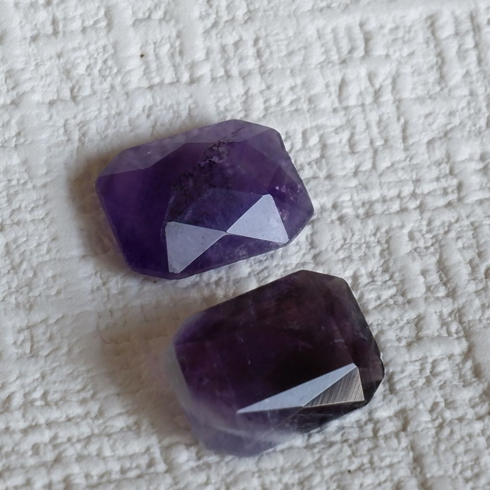 Natural stone faceted for jewelry making