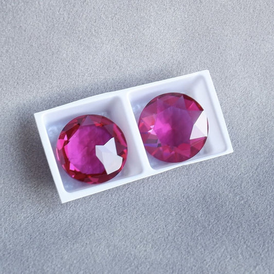 2pcs 14mm round faceted dongzhou diamond for shuttle tatting jewelry making