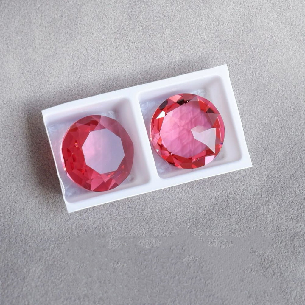 2pcs 14mm round faceted dongzhou diamond for shuttle tatting jewelry making