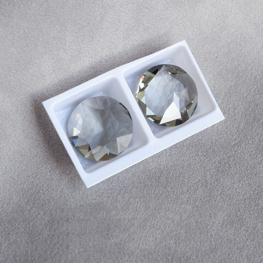 2pcs 14mm round faceted dongzhou diamond for shuttle tatting jewelry making