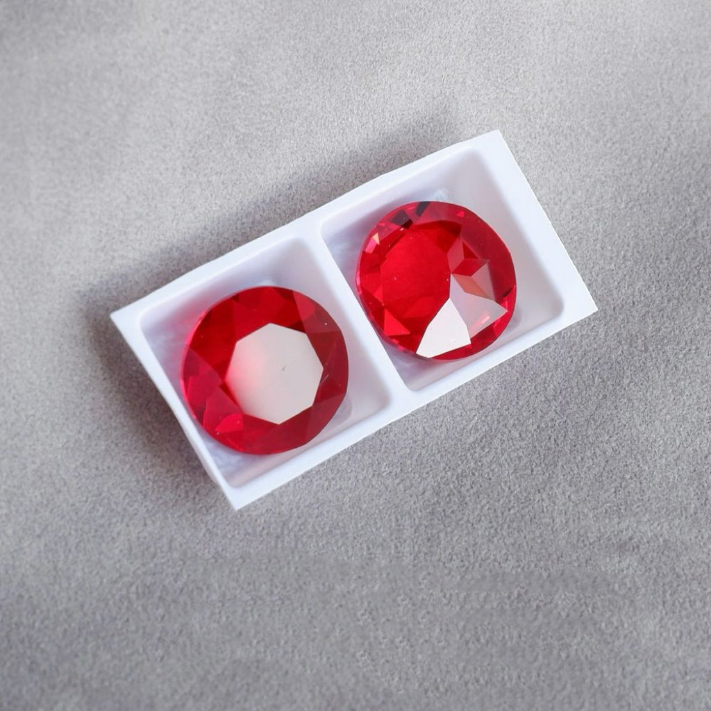 2pcs 14mm round faceted dongzhou diamond for shuttle tatting jewelry making