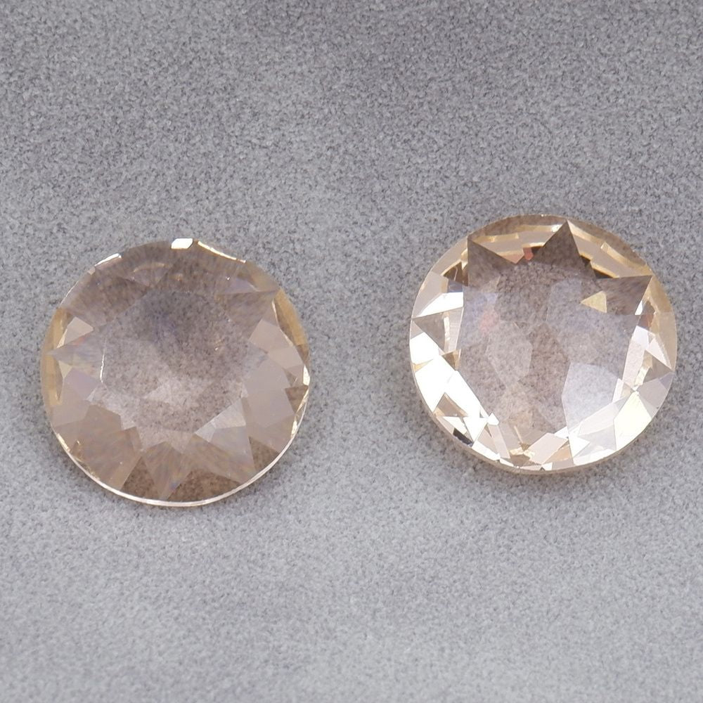 2pcs 14mm round faceted dongzhou diamond for shuttle tatting jewelry making