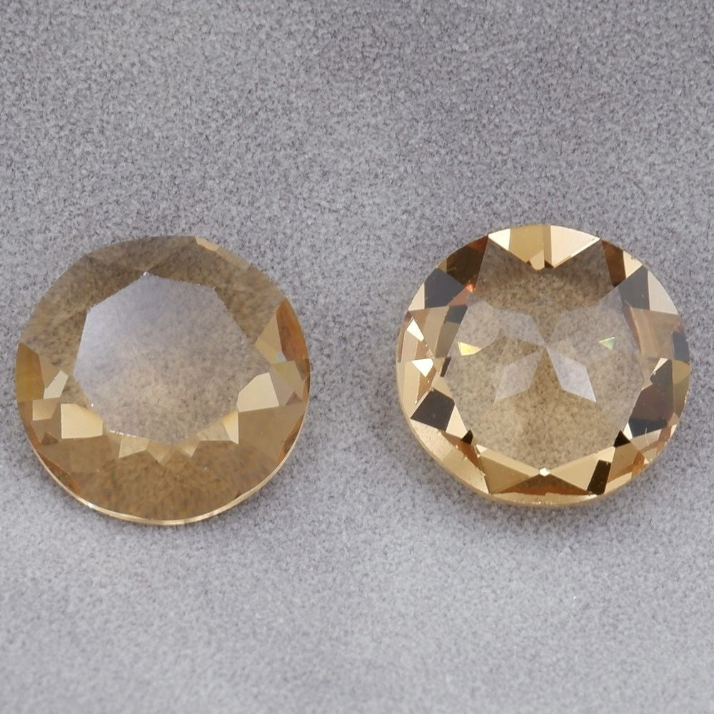 2pcs 14mm round faceted dongzhou diamond for shuttle tatting jewelry making