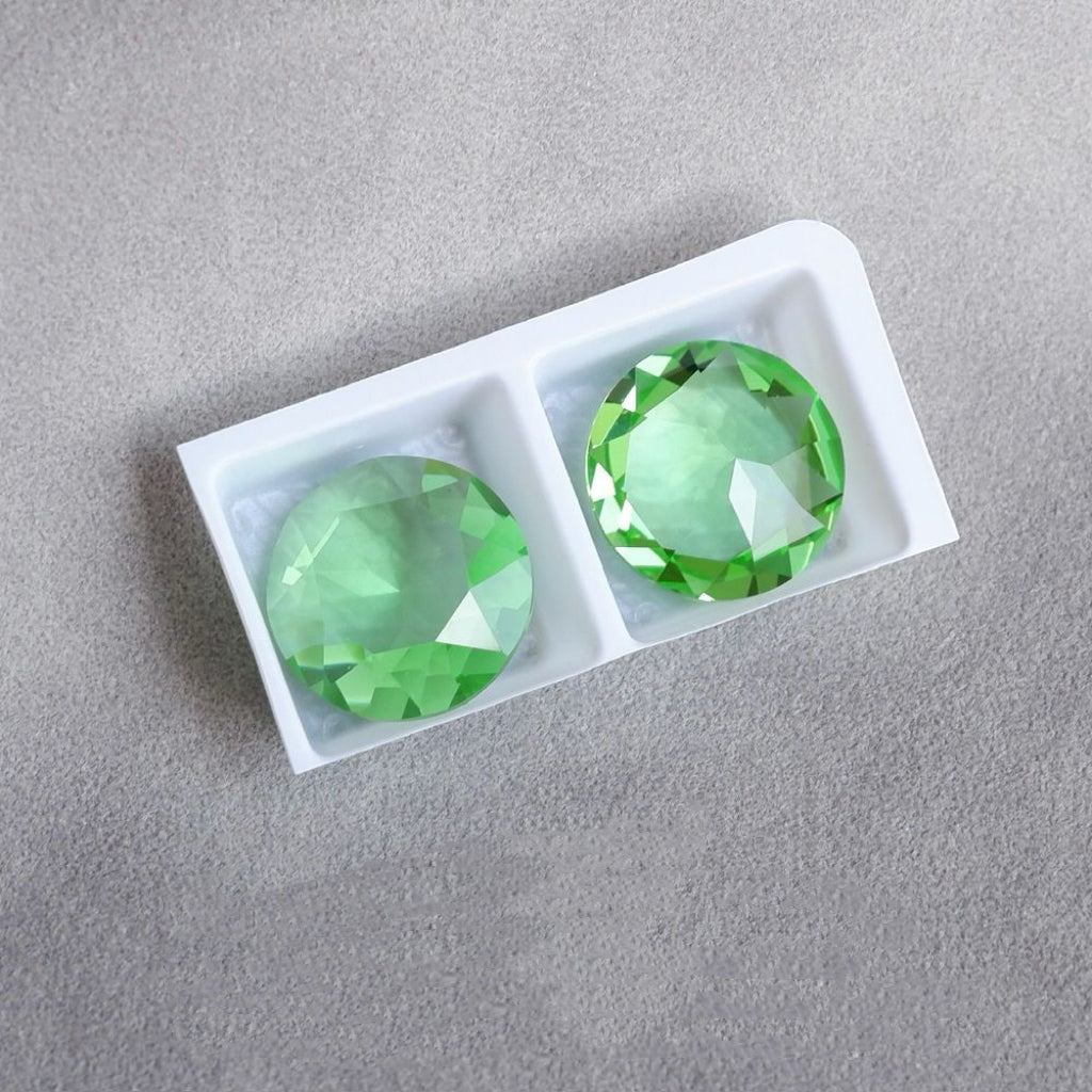 2pcs 14mm round faceted dongzhou diamond for shuttle tatting jewelry making