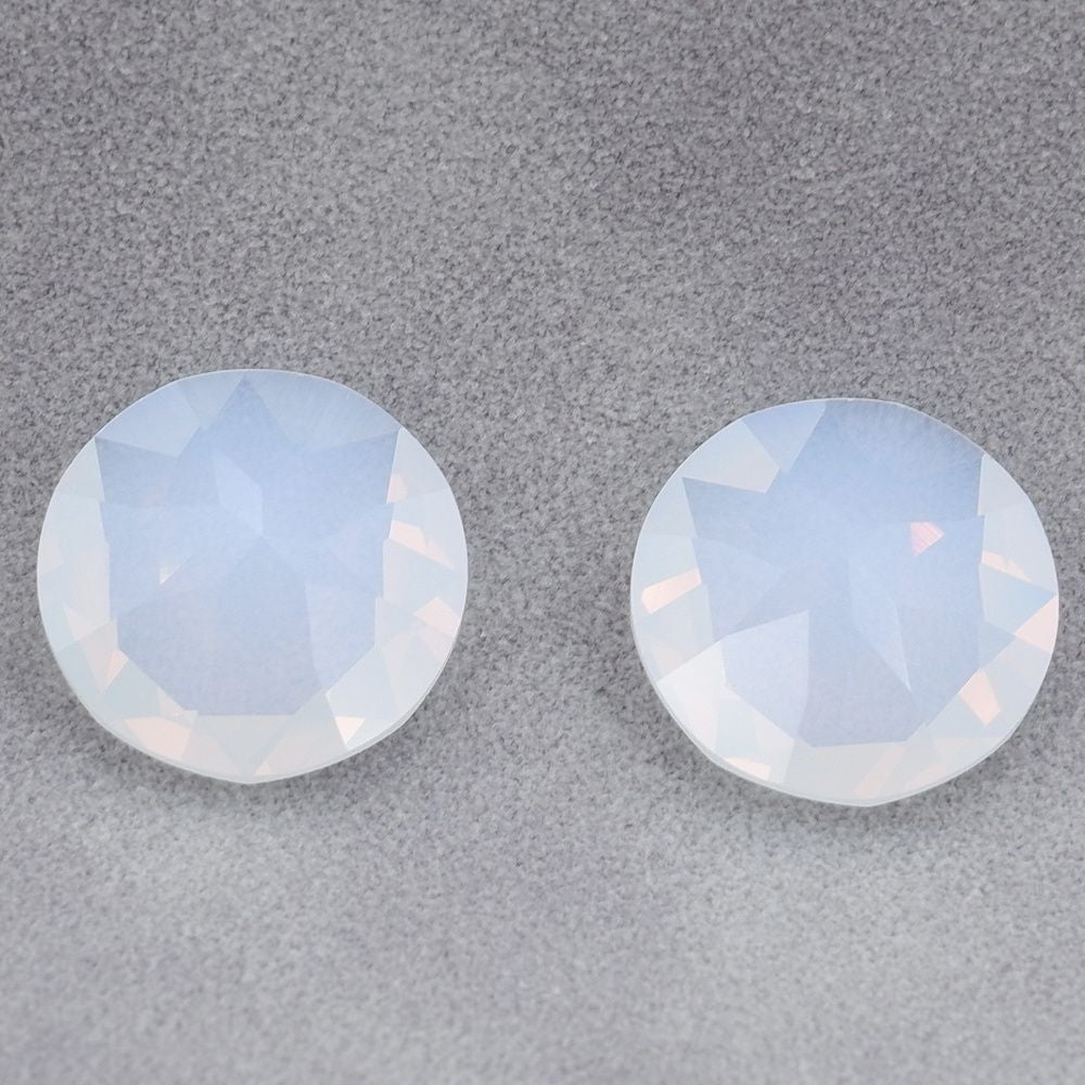 2pcs 14mm round faceted dongzhou diamond for shuttle tatting jewelry making