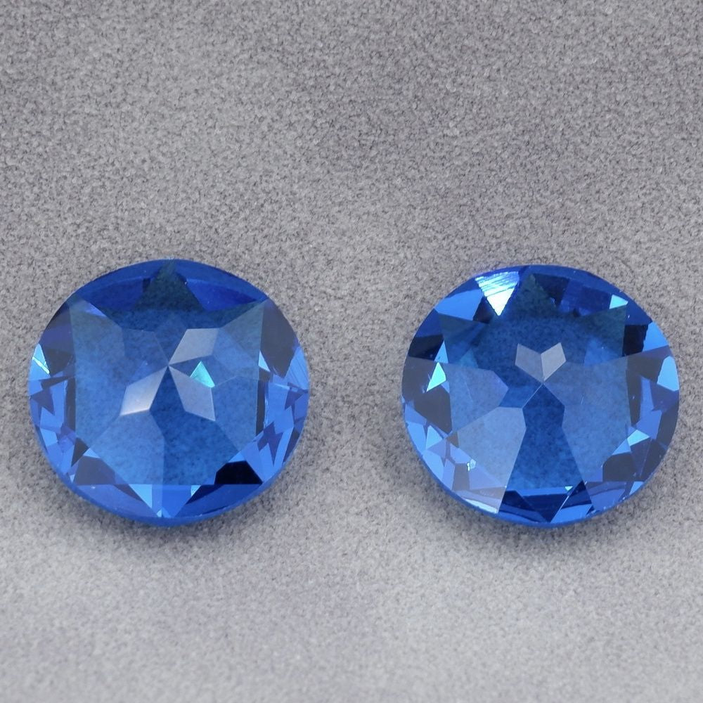 2pcs 14mm round faceted dongzhou diamond for shuttle tatting jewelry making