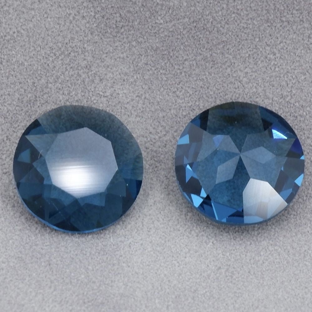 2pcs 14mm round faceted dongzhou diamond for shuttle tatting jewelry making