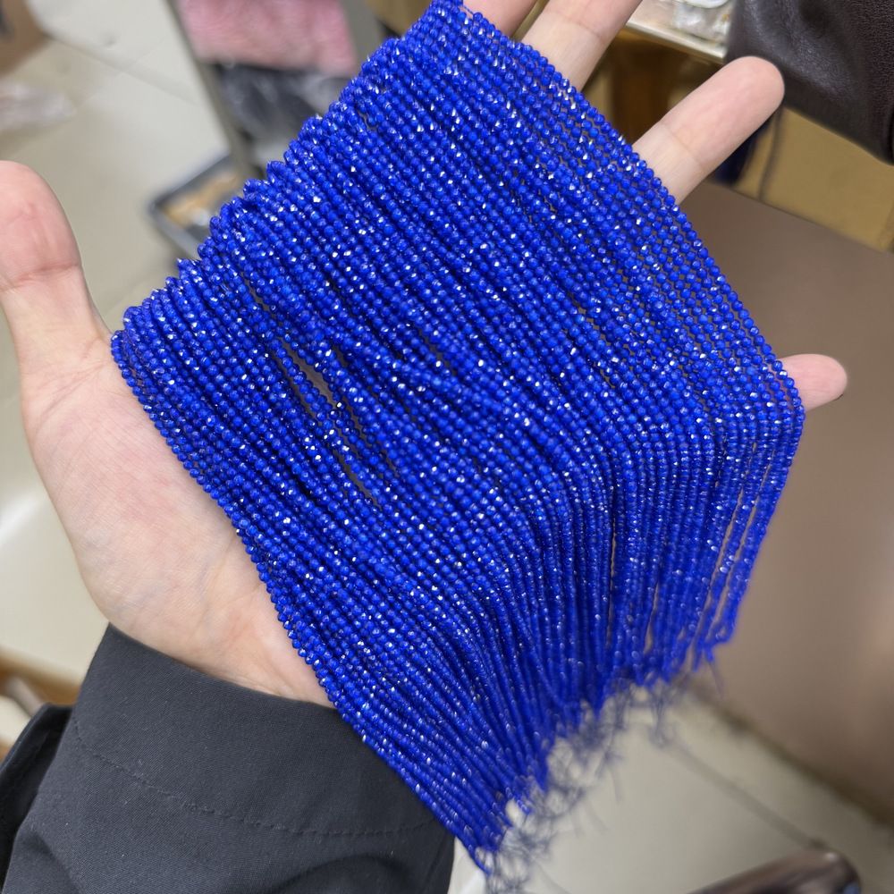 Natural stone round faceted beads for shuttle tatting jewelry 38cm/strand