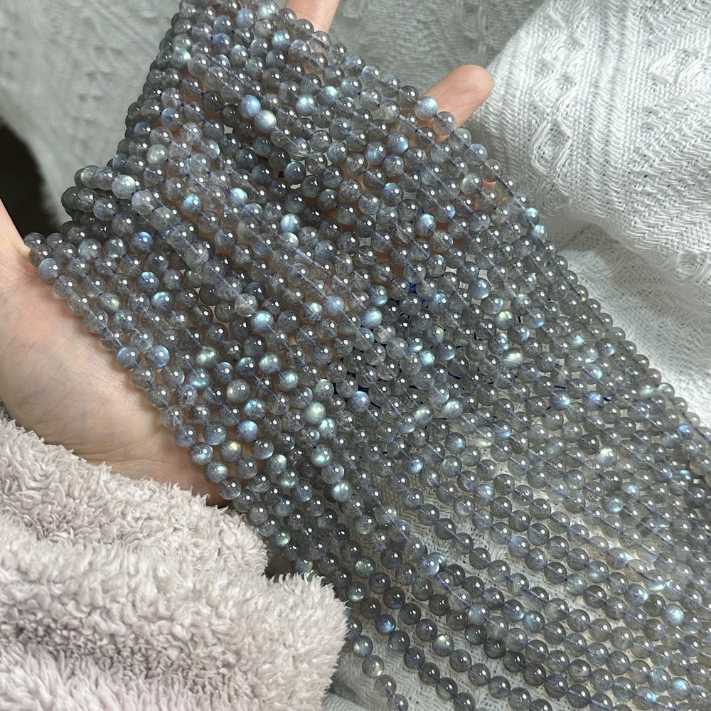 Natural stone labradorite round faceted beads for shuttle tatting jewelry making 38cm/strand
