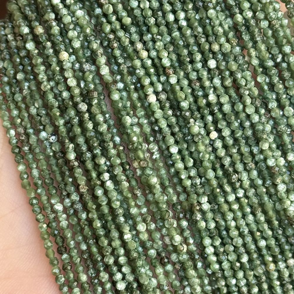 2mm natural stone round faceted beads for jewelry making 38cm/strand