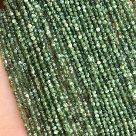 2mm natural stone round faceted beads for jewelry making 38cm/strand
