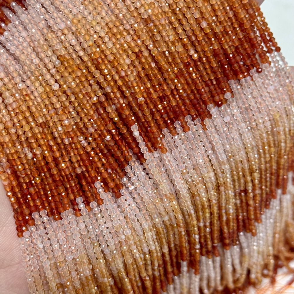 2mm natural stone round faceted beads for jewelry making 38cm/strand