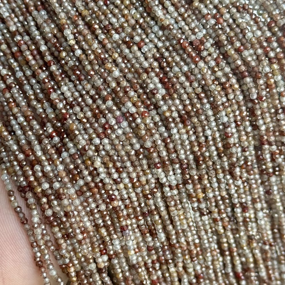 2mm natural stone round faceted beads for jewelry making 38cm/strand