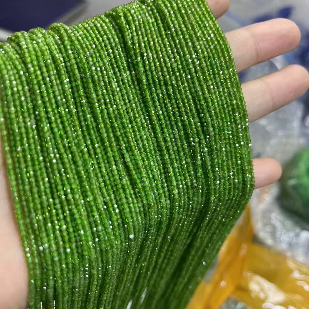 2mm natural stone round faceted beads for jewelry making 38cm/strand