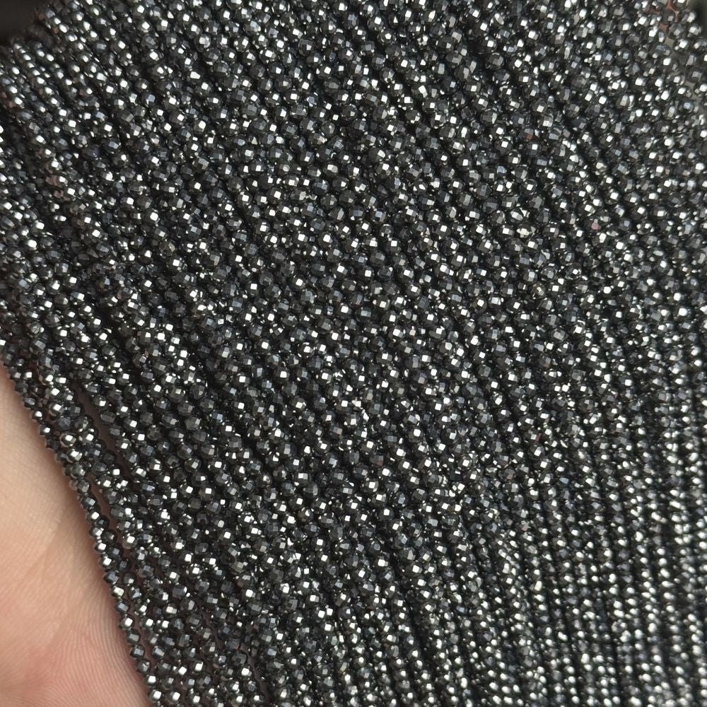 2mm natural stone round faceted beads for jewelry making 38cm/strand