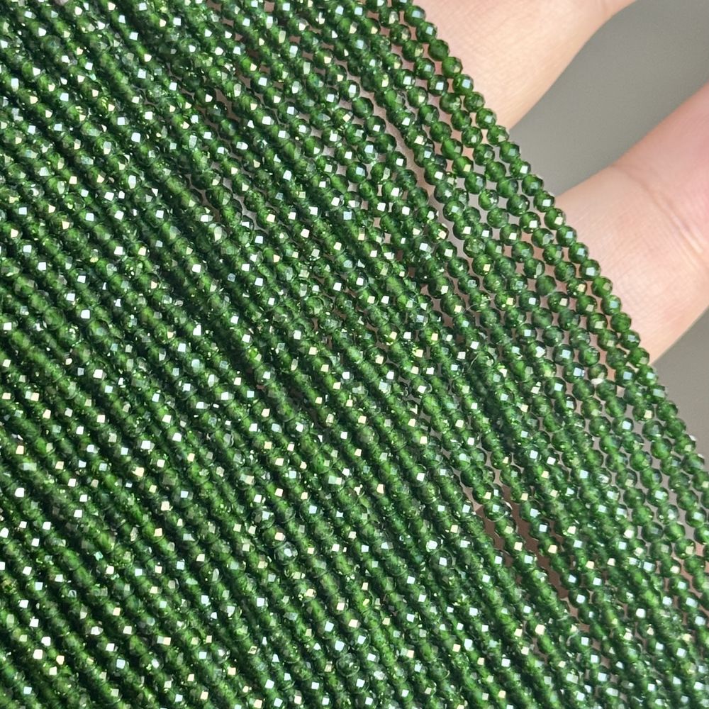 2mm natural stone round faceted beads for jewelry making 38cm/strand