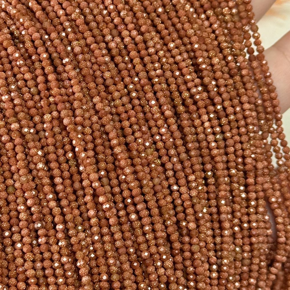 2mm natural stone round faceted beads for jewelry making 38cm/strand