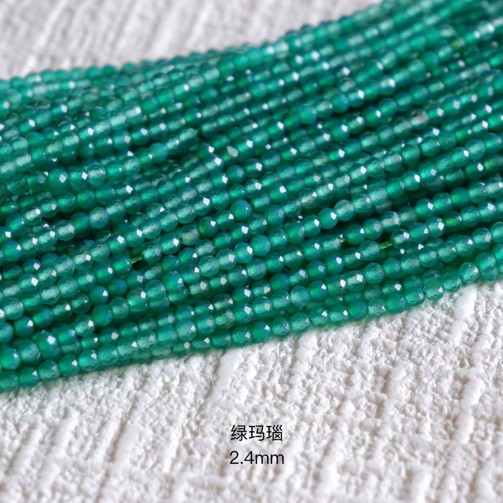 2mm natural stone round faceted beads for jewelry making 38cm/strand