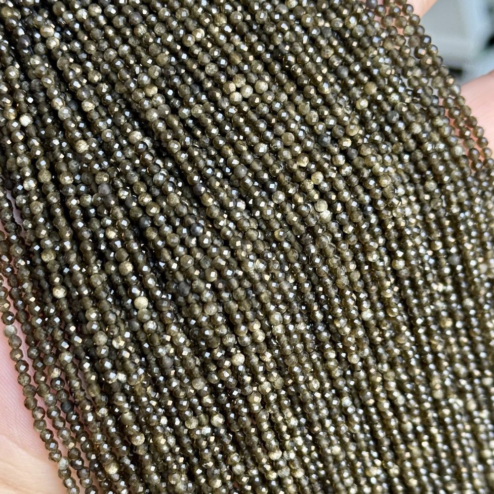 2mm natural stone round faceted beads for jewelry making 38cm/strand