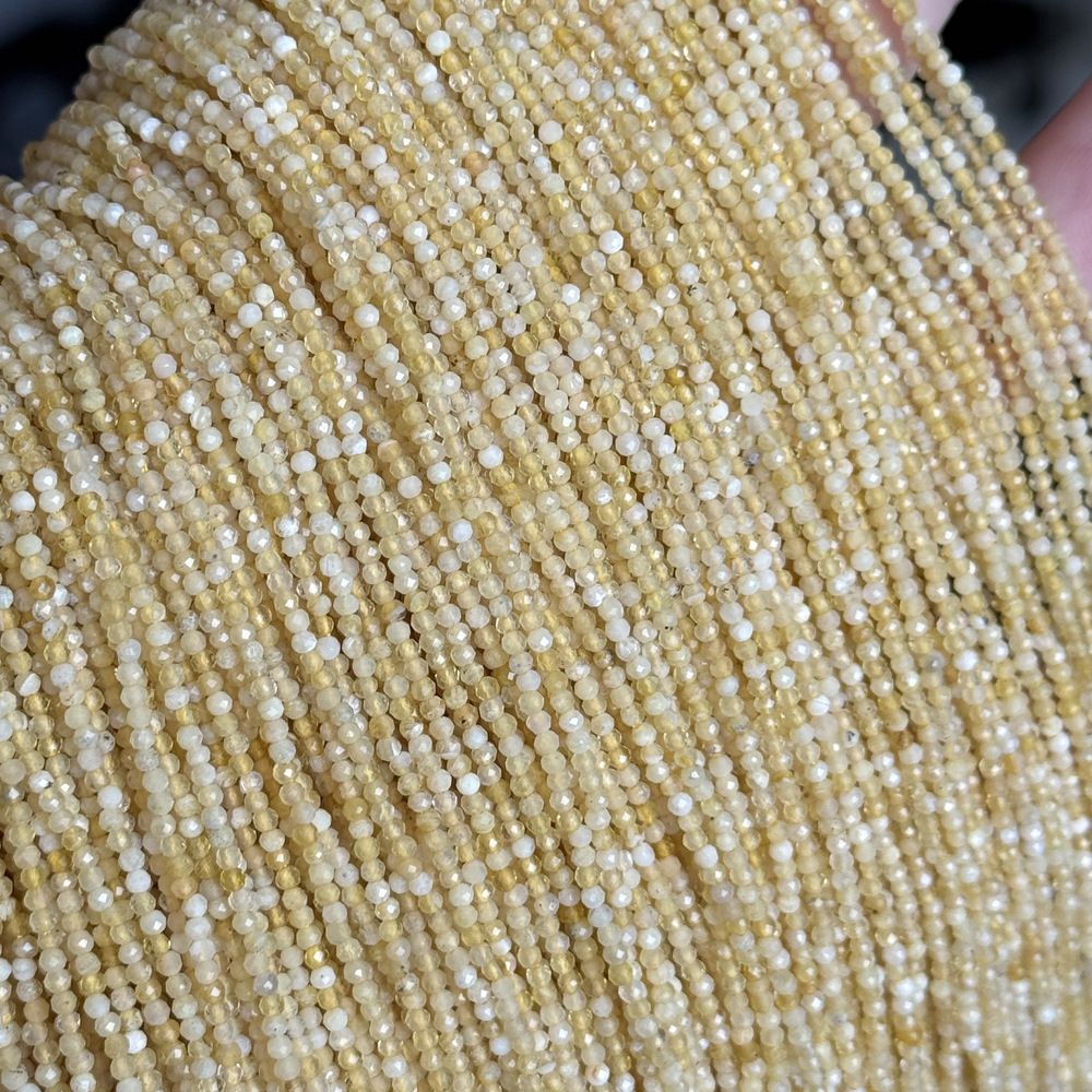 2mm natural stone round faceted beads for jewelry making 38cm/strand