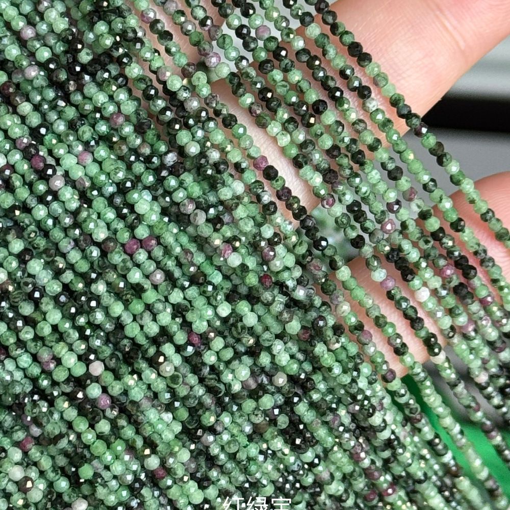2mm natural stone round faceted beads for jewelry making 38cm/strand