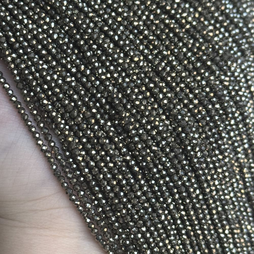 2mm natural stone round faceted beads for jewelry making 38cm/strand