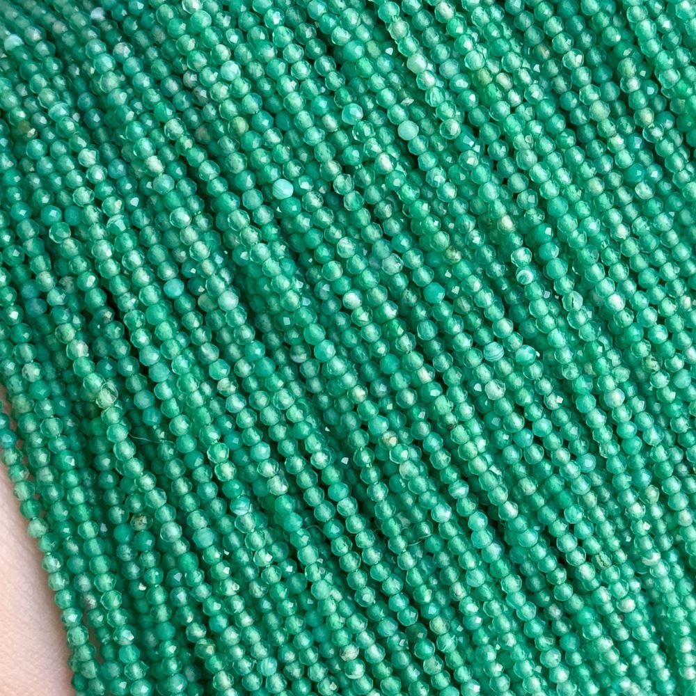 2mm natural stone round faceted beads for jewelry making 38cm/strand