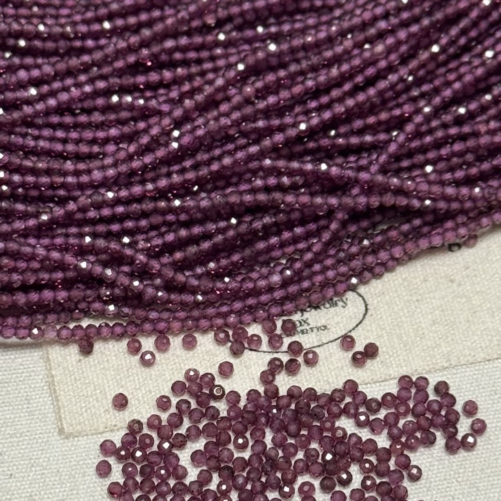 2mm natural stone round faceted beads for jewelry making 38cm/strand